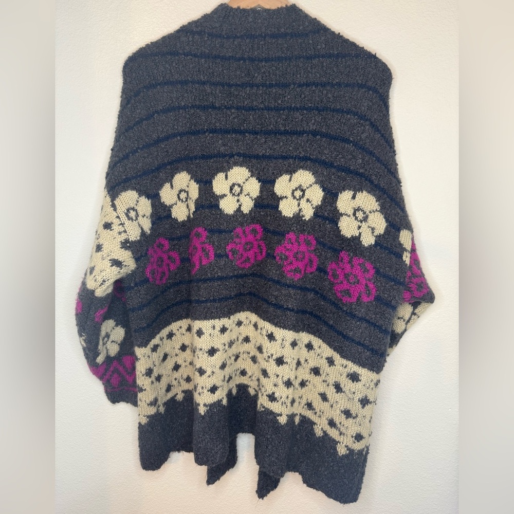 Natural Life Calla Jacquard Cardigan Sweater Small Oversized Relaxed - Picture 7 of 11